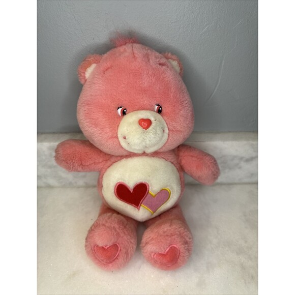 Care Bears Love-A-Lot Bear Pink 13" Plush Talking Stuffed Animal 2003 Works - Picture 1 of 13